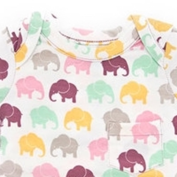 Long Sleeved Top - Lavender Elephant - Picture 3 of 4